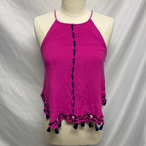 Piper by Townsen Pink Tank Top with Cute Tassels - Picture 1 of 4